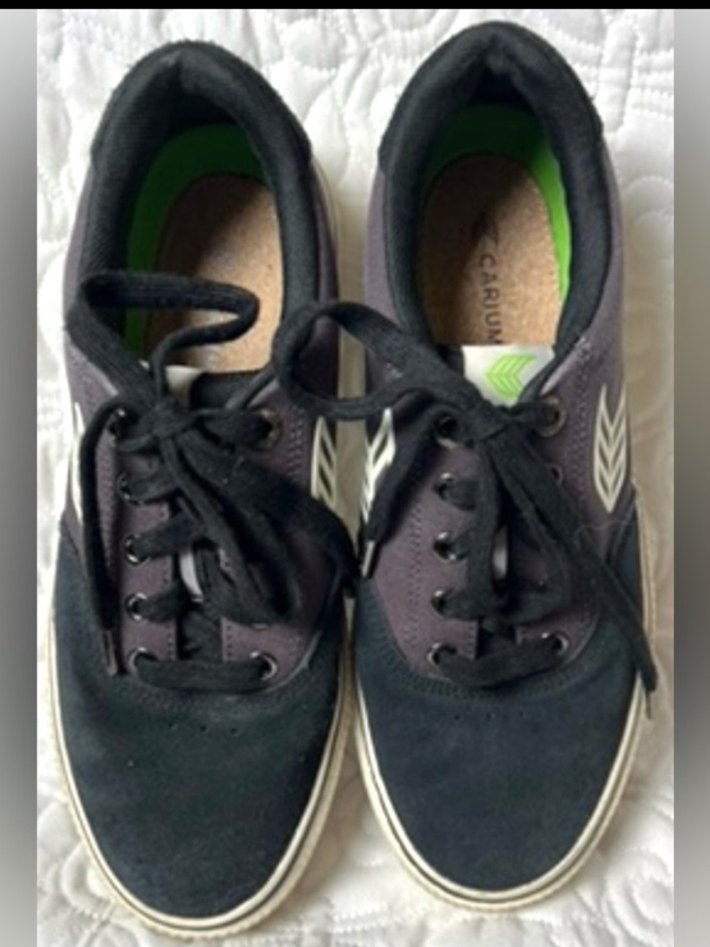 CARIUMA Naoica Tennis Blue Gray Shoe Lace Up Suede Canvas Tie Size 8.5 - Picture 3 of 16